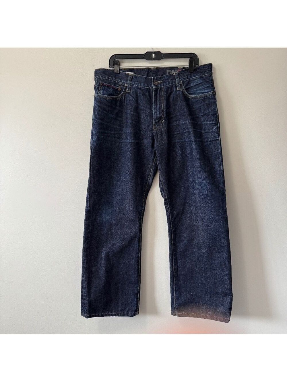 DH3 Men's Straight Jeans - Deep Blue 36 Custom Hem 30